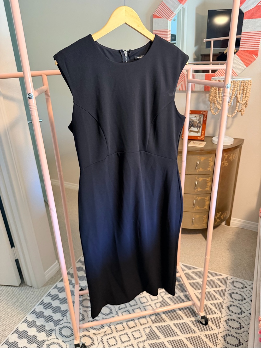 Express Black Dress with Zipper Back